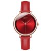 RELÓGIO MOD S6606L CX OURO ROSA, MOSTR. E PULSEIRA VERMELHA